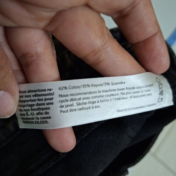 Eileen Fisher Womens Velveteen Mineral Charcoal Wash Skinny Jeans Size 14 - Picture 6 of 9